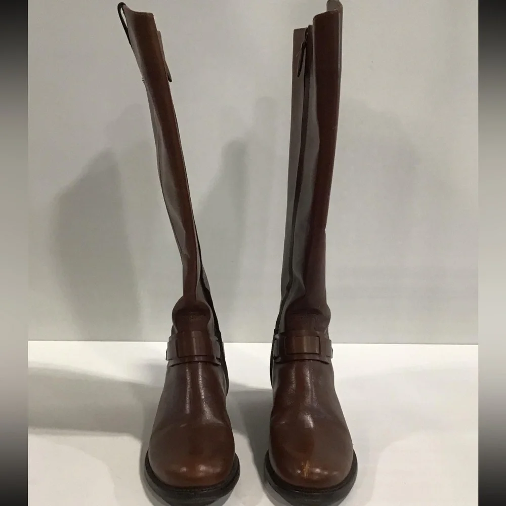 Women’s Tory Burch Brown Leather Riding Boot Size 6.5M